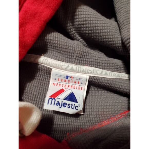 Boston Red Sox Reverse Weave Majestic Hoodies Stitched Logo Red Size XL - Picture 7 of 7